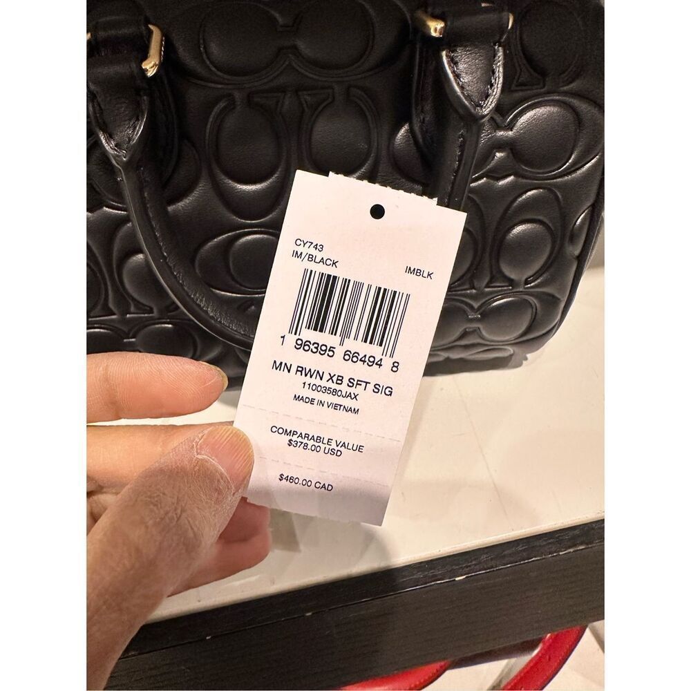NWT ❤️ Coach Mini Rowan Crossbody Bag In Blocked Signature Leather CY743 - Picture 7 of 10